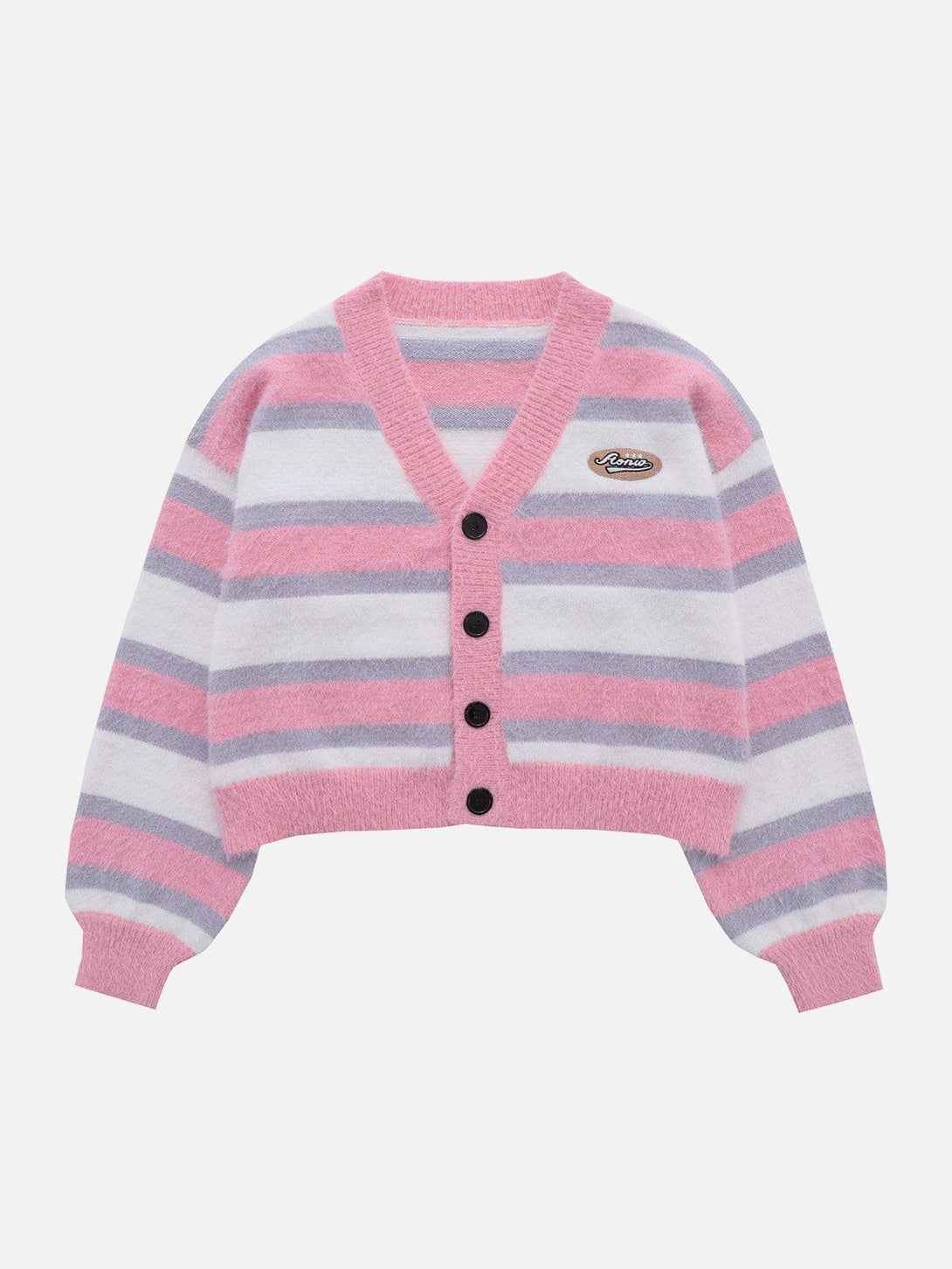 Lacezy - Striped Clashing Colours Cardigan- Streetwear Fashion - lacezy.com