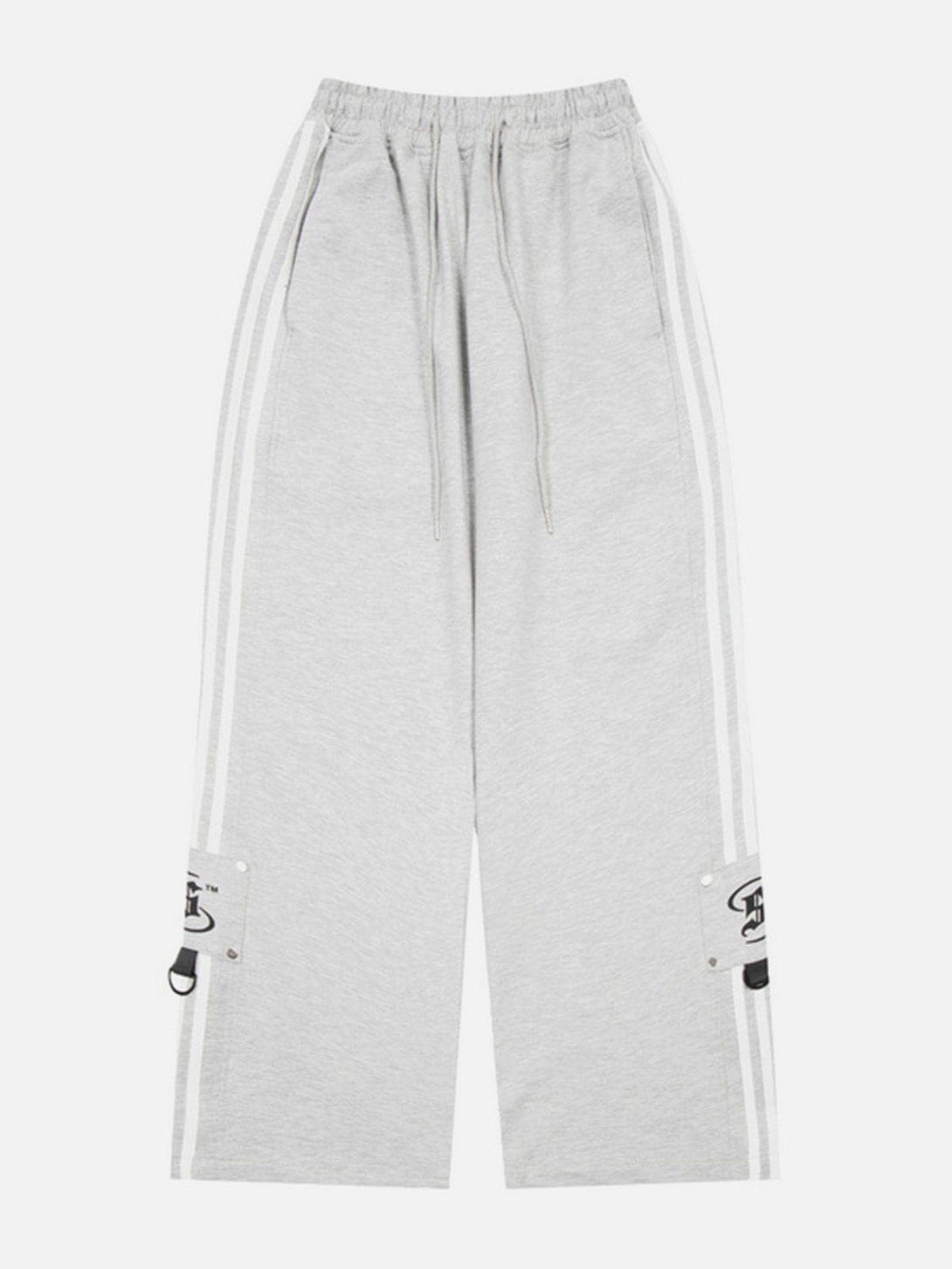 Lacezy - Striped Drawstring Sweatpants- Streetwear Fashion - lacezy.com