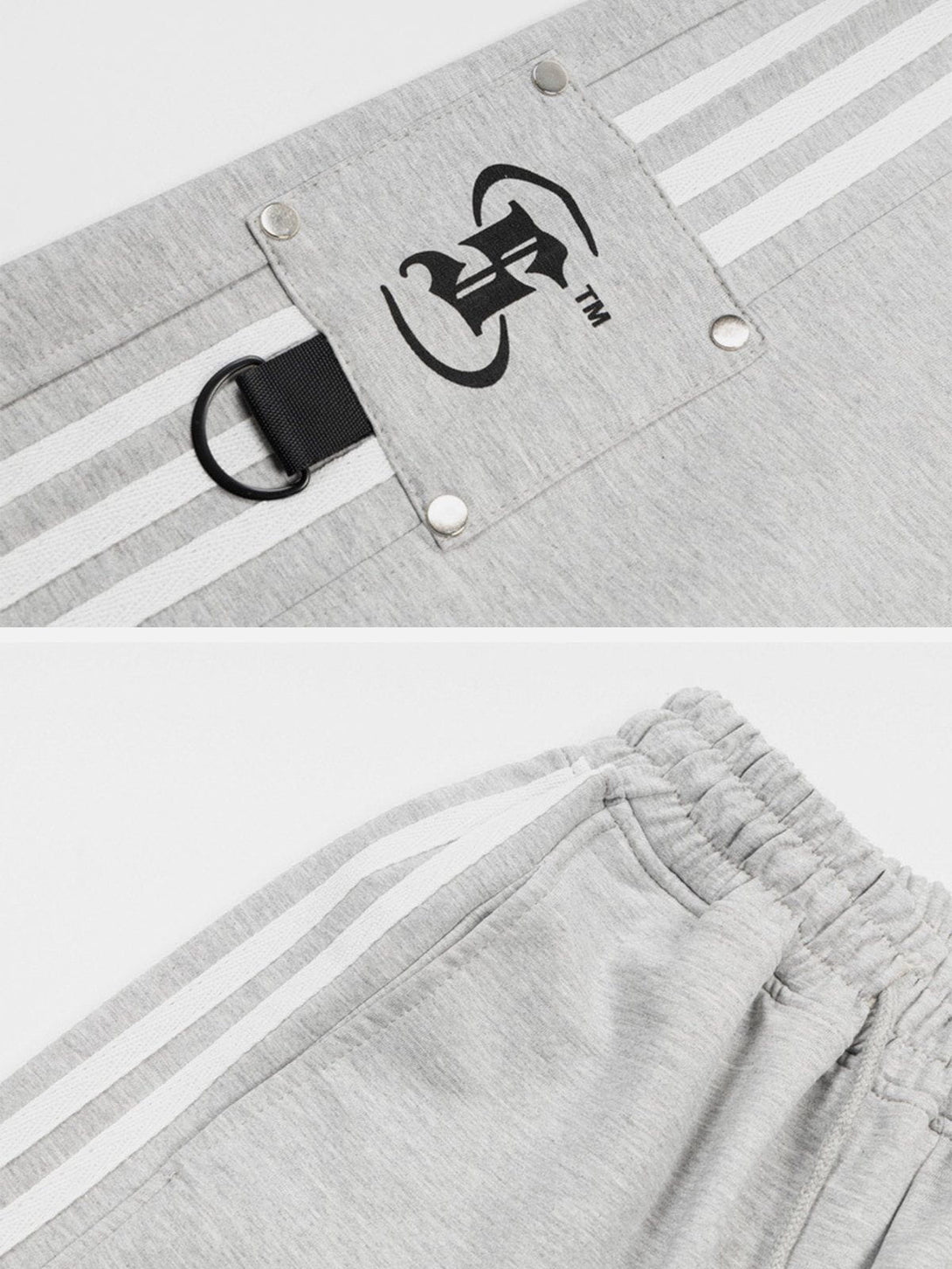 Lacezy - Striped Drawstring Sweatpants- Streetwear Fashion - lacezy.com