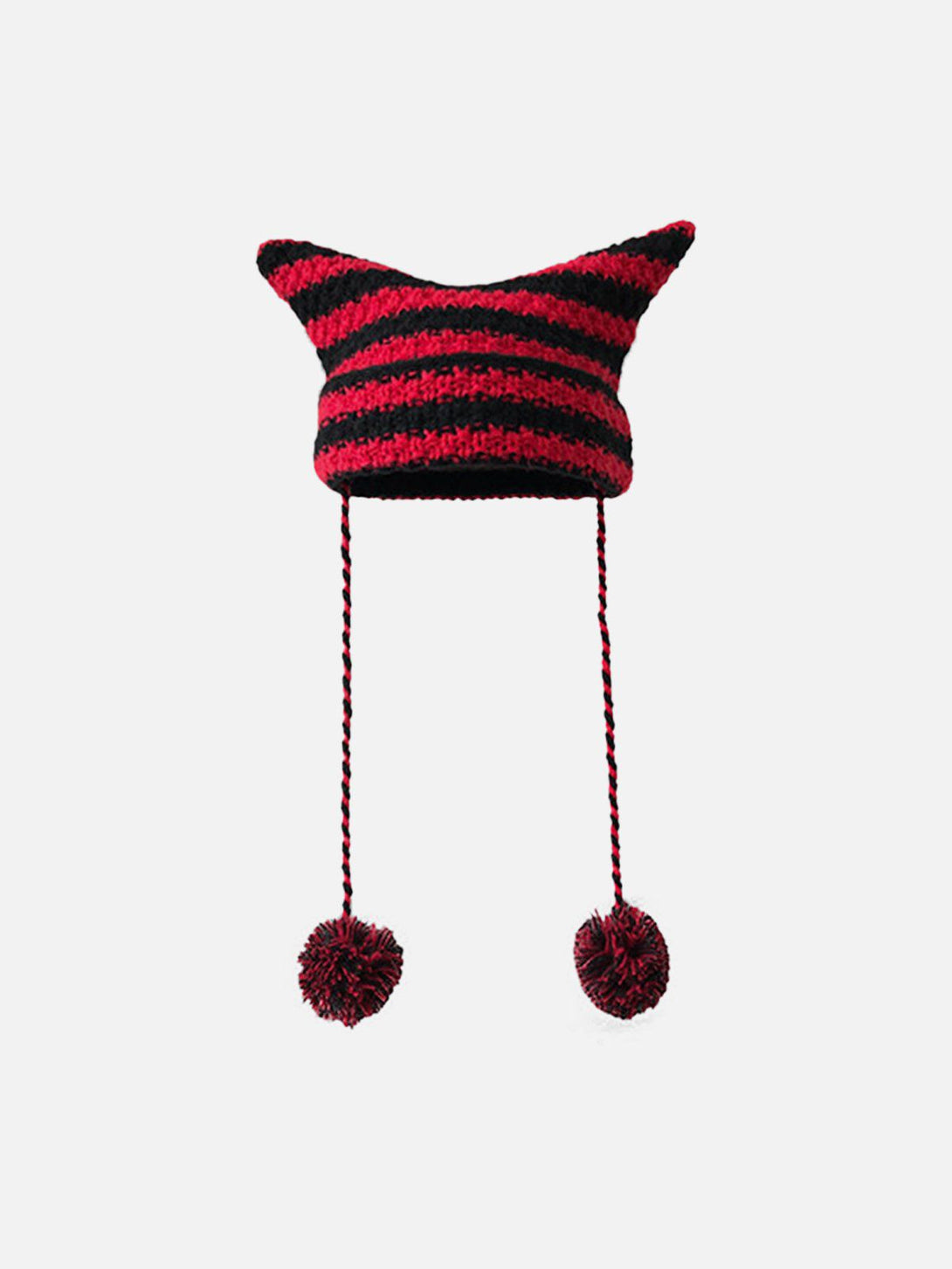 Lacezy - Striped Little Devil Cat Ear Hat- Streetwear Fashion - lacezy.com