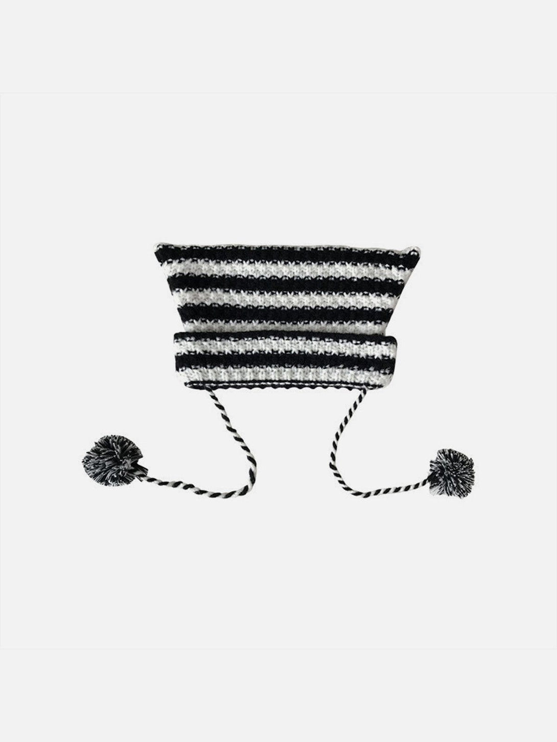 Lacezy - Striped Little Devil Cat Ear Hat- Streetwear Fashion - lacezy.com