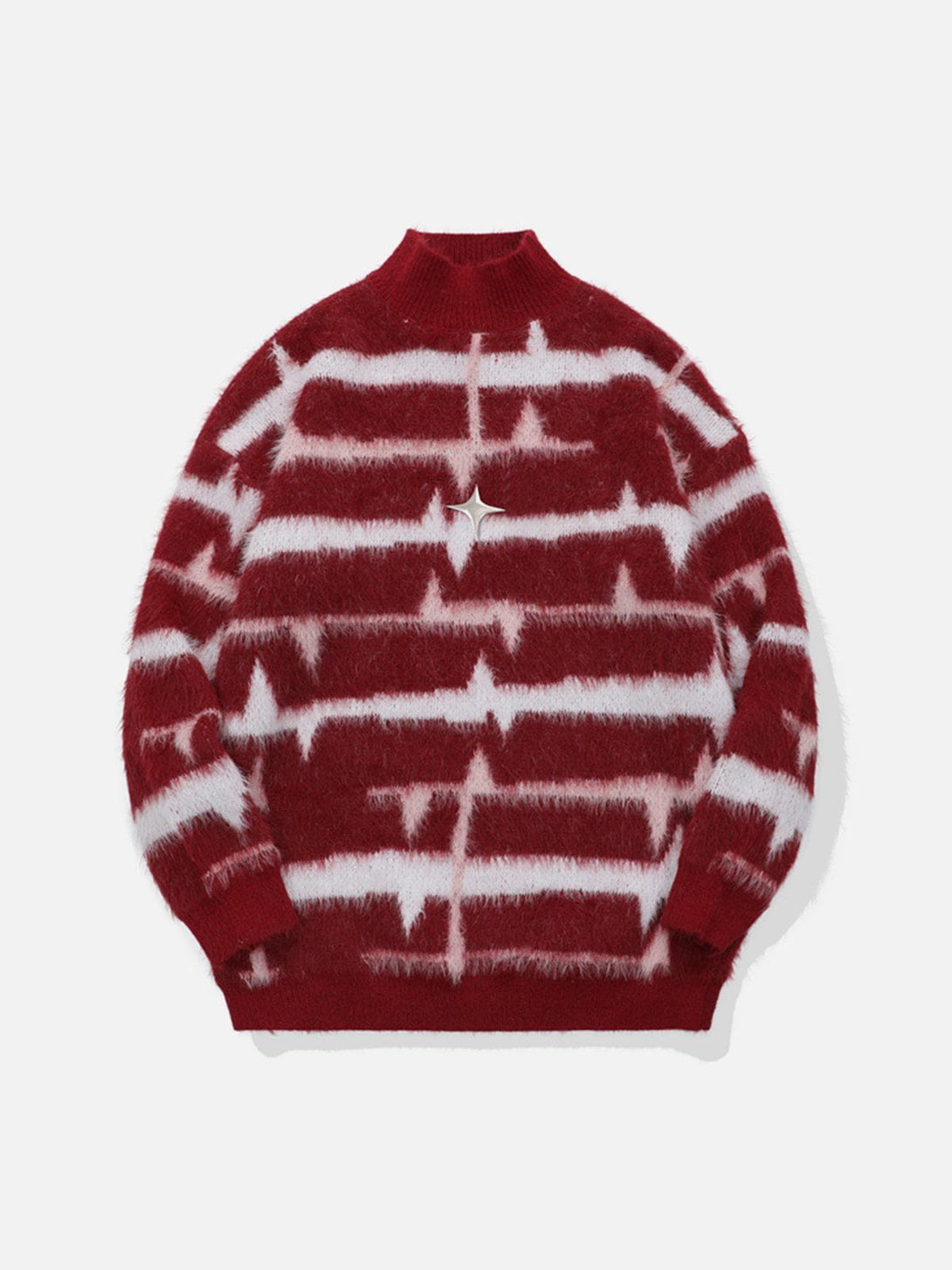 Lacezy - Striped Metal Trim Sweater- Streetwear Fashion - lacezy.com