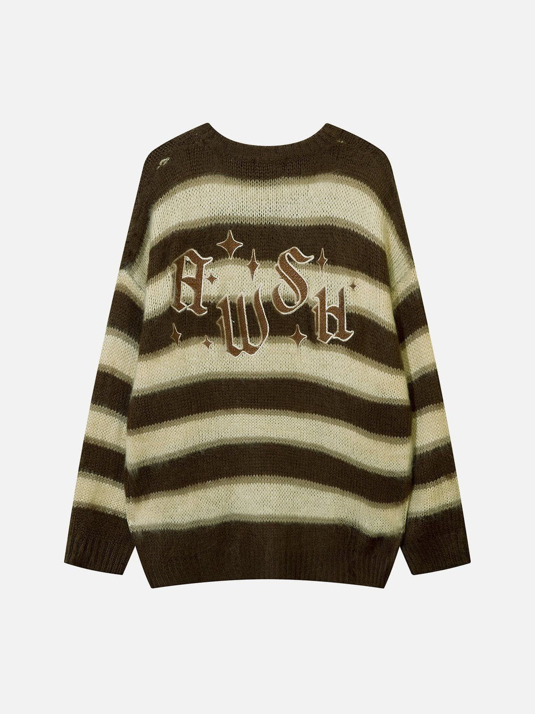 Lacezy - Striped Stars Graphic Sweater- Streetwear Fashion - lacezy.com