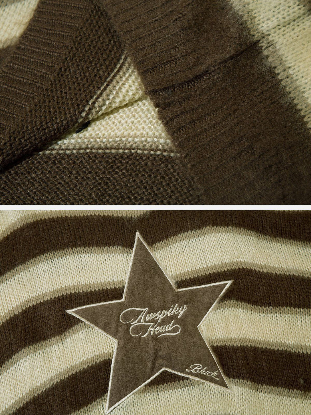 Lacezy - Striped Stars Graphic Sweater- Streetwear Fashion - lacezy.com