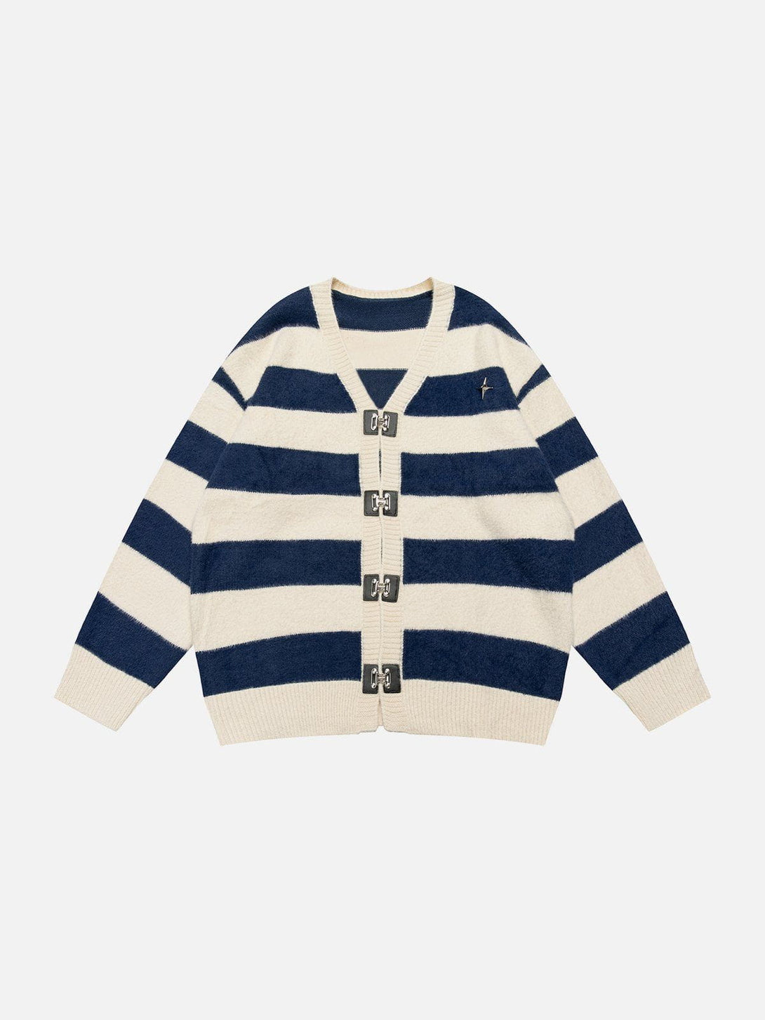 Lacezy - Stripes Mohair Cardigan- Streetwear Fashion - lacezy.com