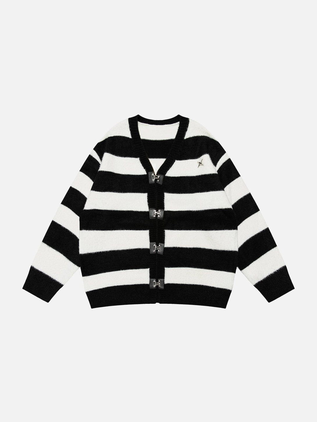 Lacezy - Stripes Mohair Cardigan- Streetwear Fashion - lacezy.com