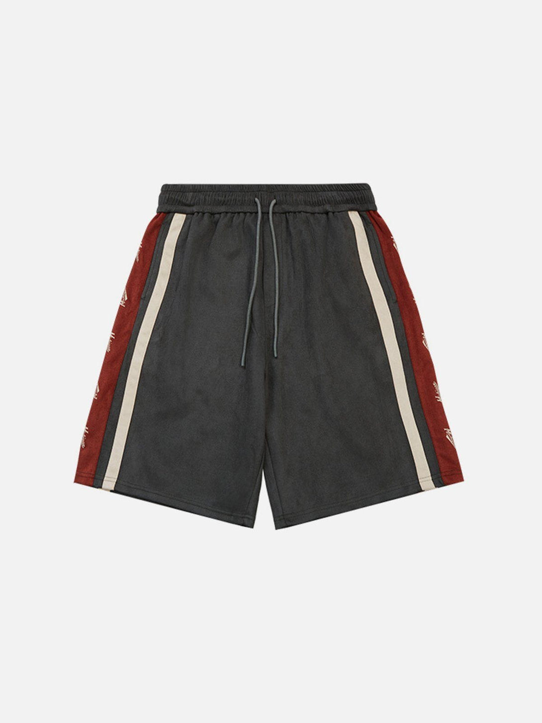 Lacezy - Suede Side Stripes Shorts- Streetwear Fashion - lacezy.com