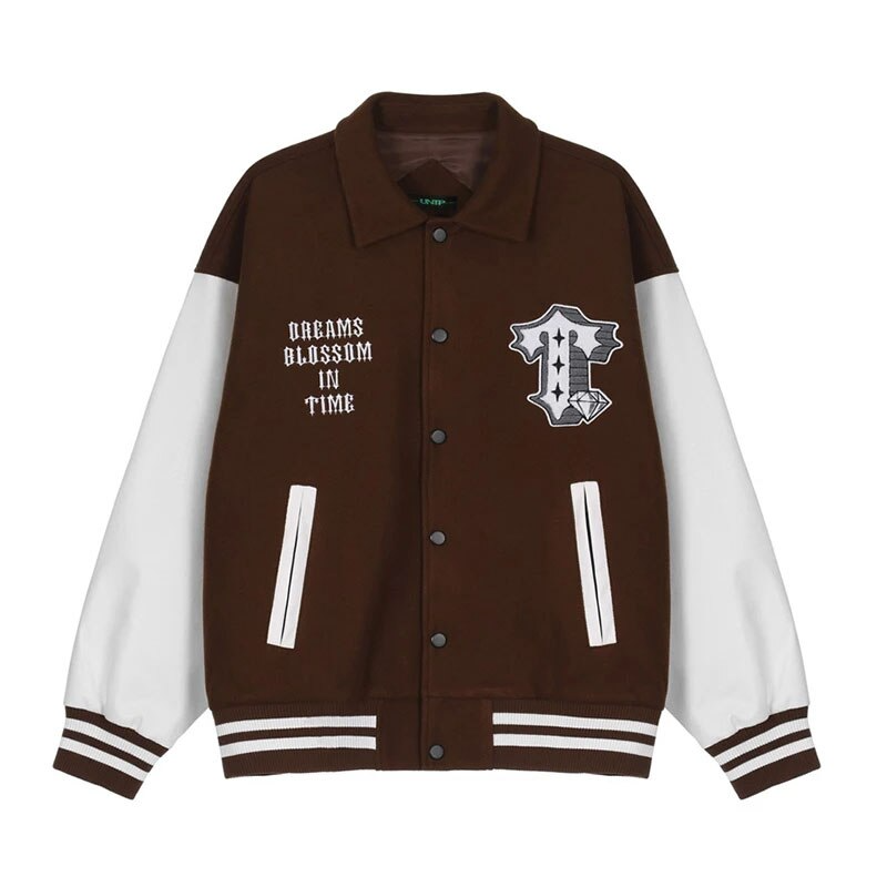 Lacezy - TIME MONEY Varsity Jacket- Streetwear Fashion - lacezy.com