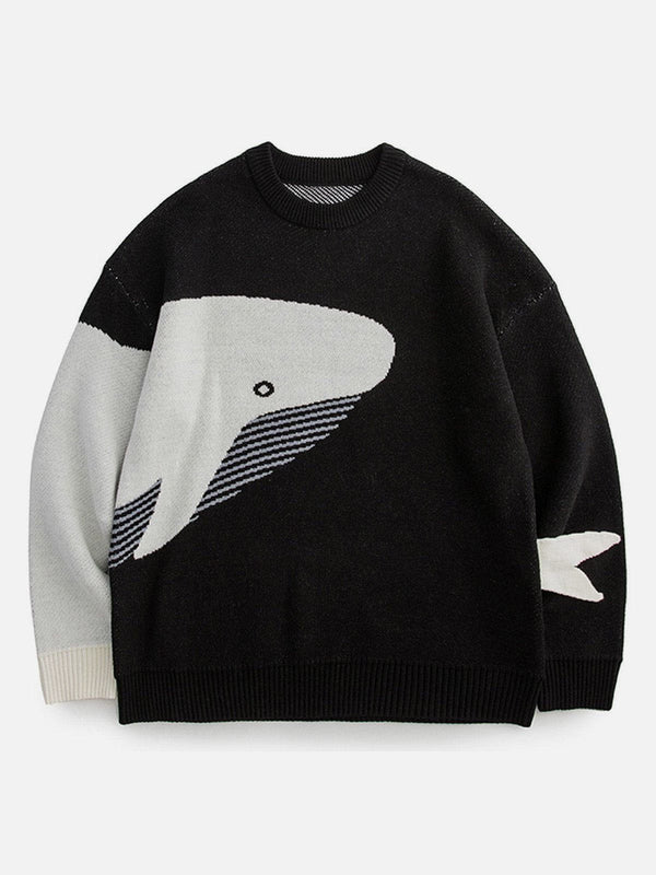 Lacezy - The Loneliest Whale Knit Sweater- Streetwear Fashion - lacezy.com