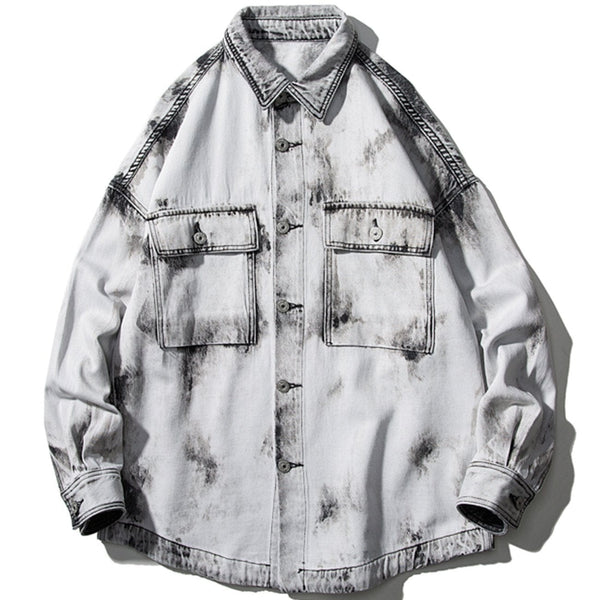 Lacezy - Tie Dye Denim Jacket- Streetwear Fashion - lacezy.com