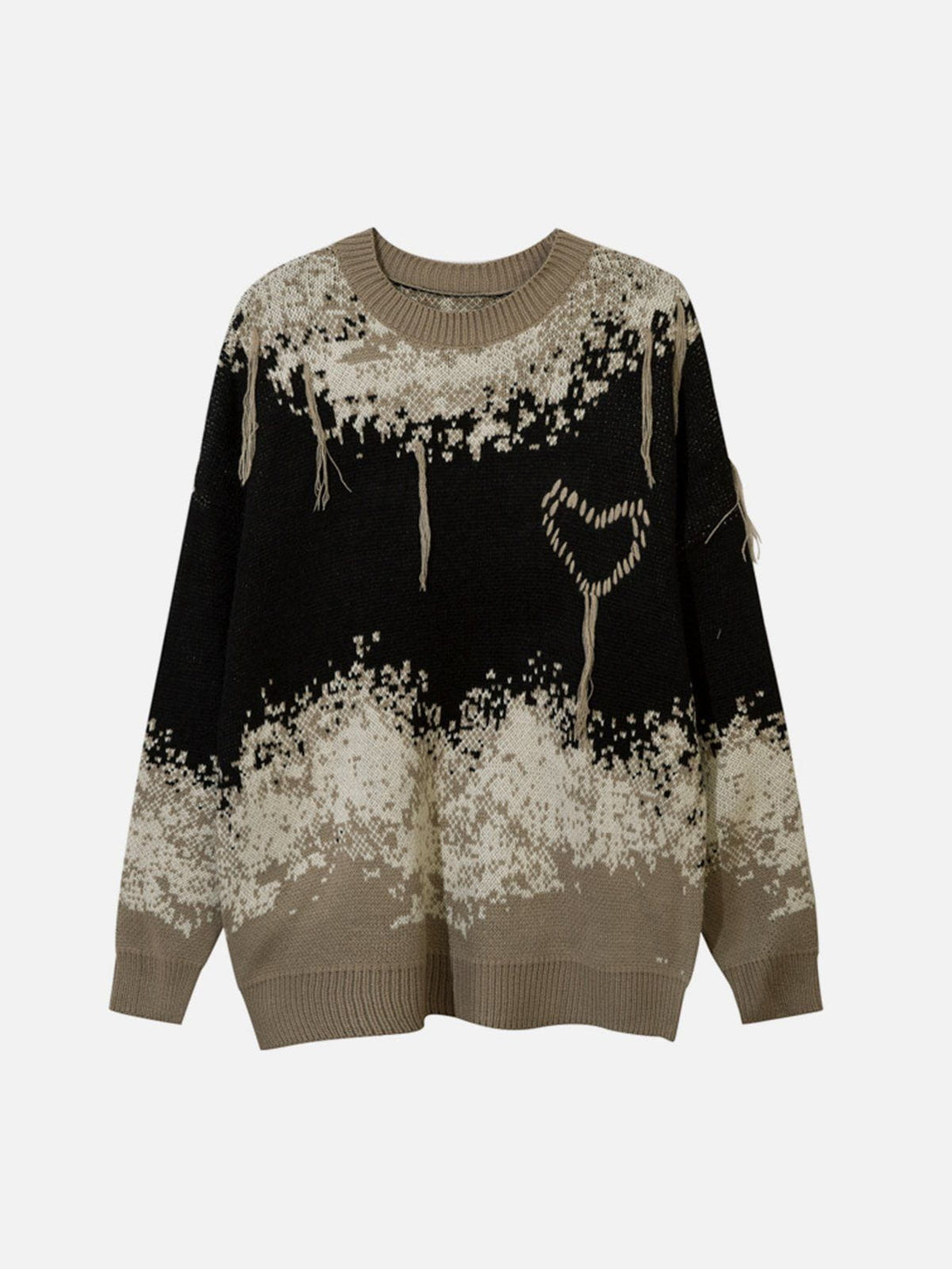 Lacezy - Tie Dye Fringe Sweater- Streetwear Fashion - lacezy.com