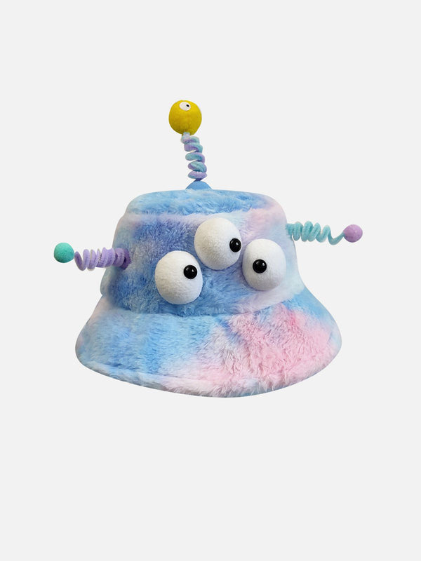 Lacezy - Tie Dye Gradient Plush Cartoon Hat- Streetwear Fashion - lacezy.com