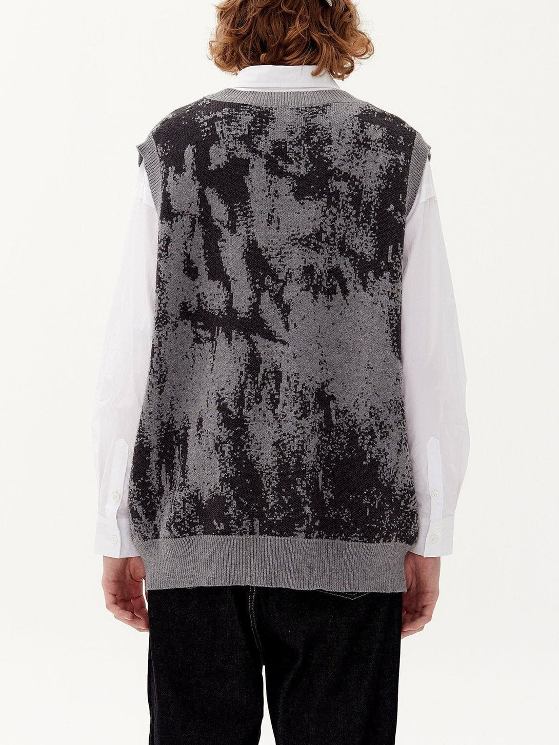 Lacezy - Tie Dye Jacquard Sweater Vest- Streetwear Fashion - lacezy.com