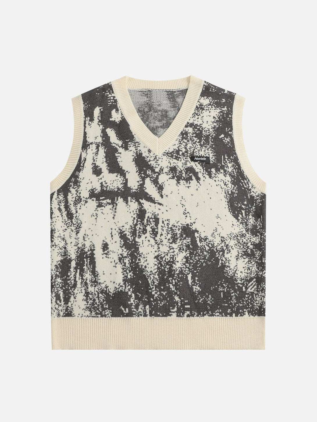 Lacezy - Tie Dye Jacquard Sweater Vest- Streetwear Fashion - lacezy.com