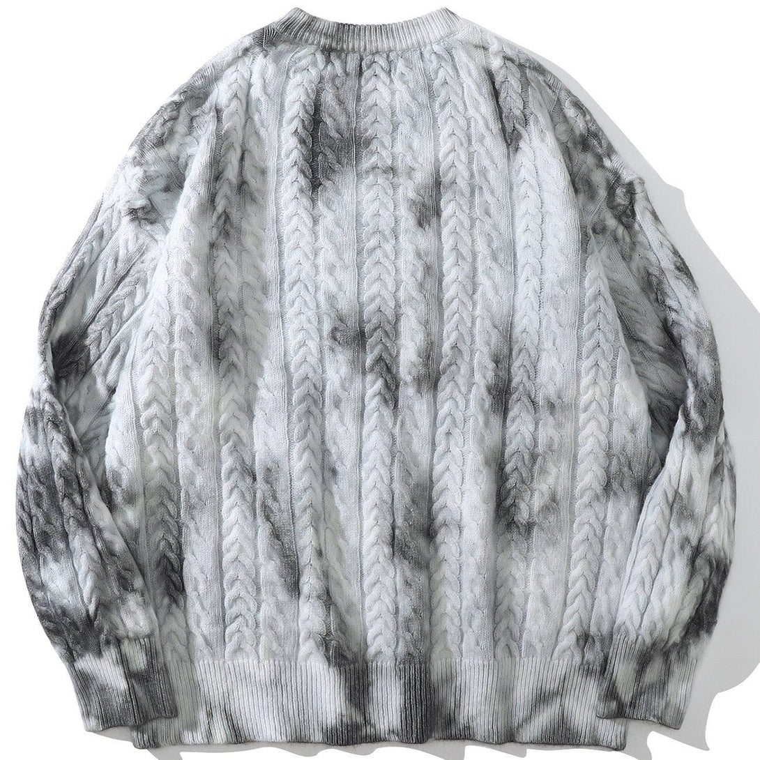 Lacezy - Tie Dye Knit Sweater- Streetwear Fashion - lacezy.com