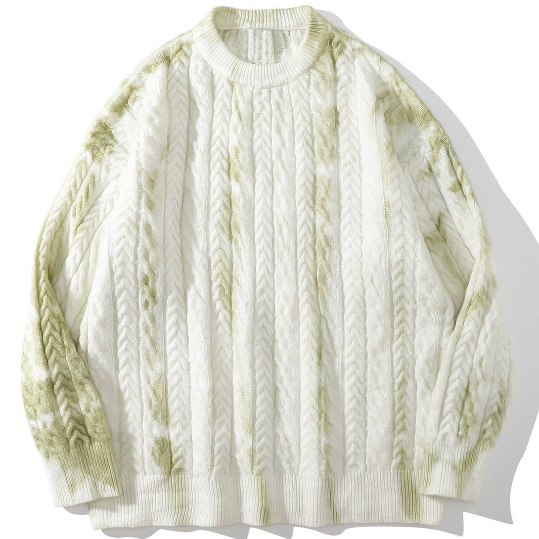 Lacezy - Tie Dye Knit Sweater- Streetwear Fashion - lacezy.com