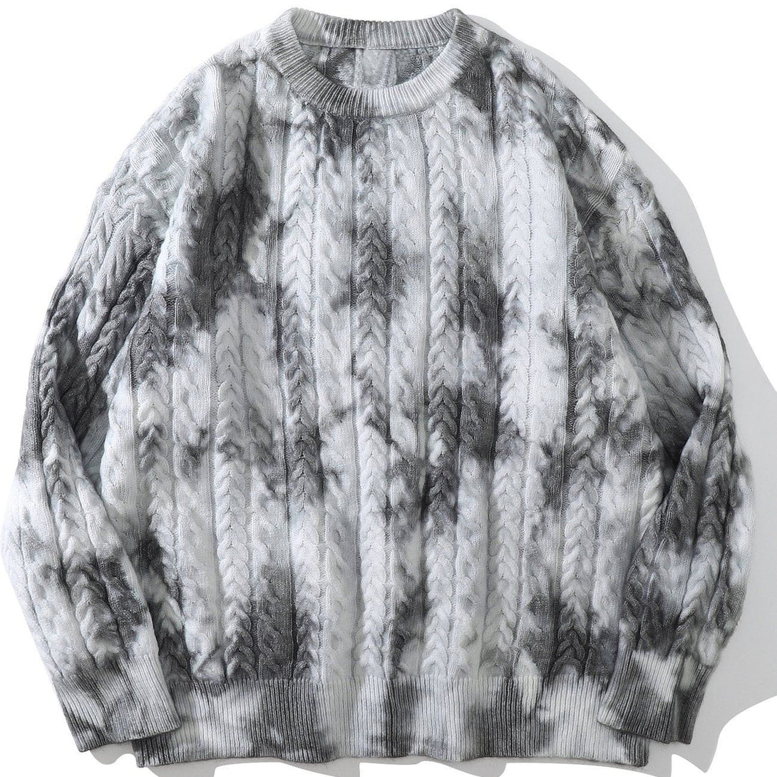 Lacezy - Tie Dye Knit Sweater- Streetwear Fashion - lacezy.com