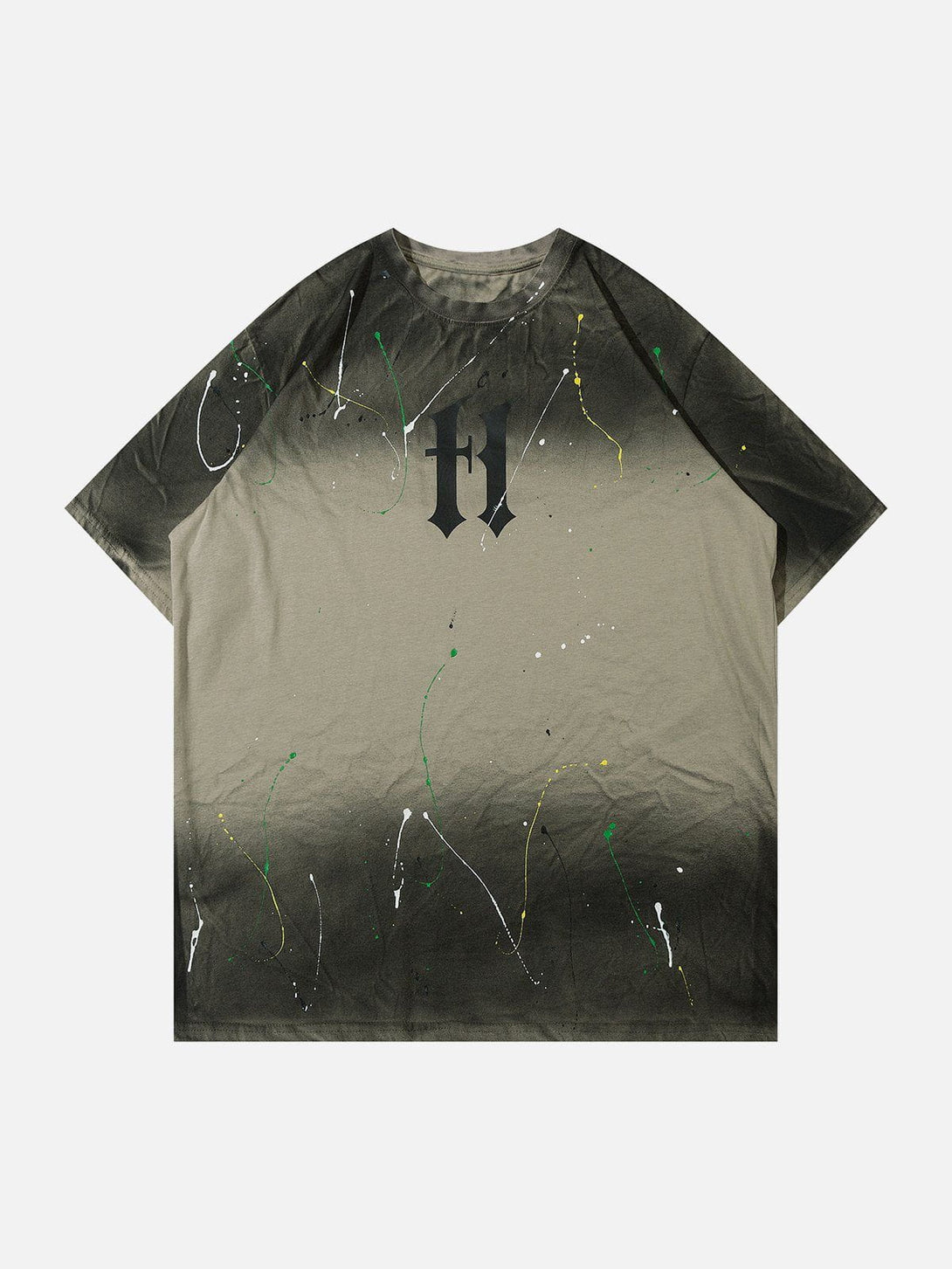 Lacezy - Tie Dye Splash Ink Washed Tee- Streetwear Fashion - lacezy.com