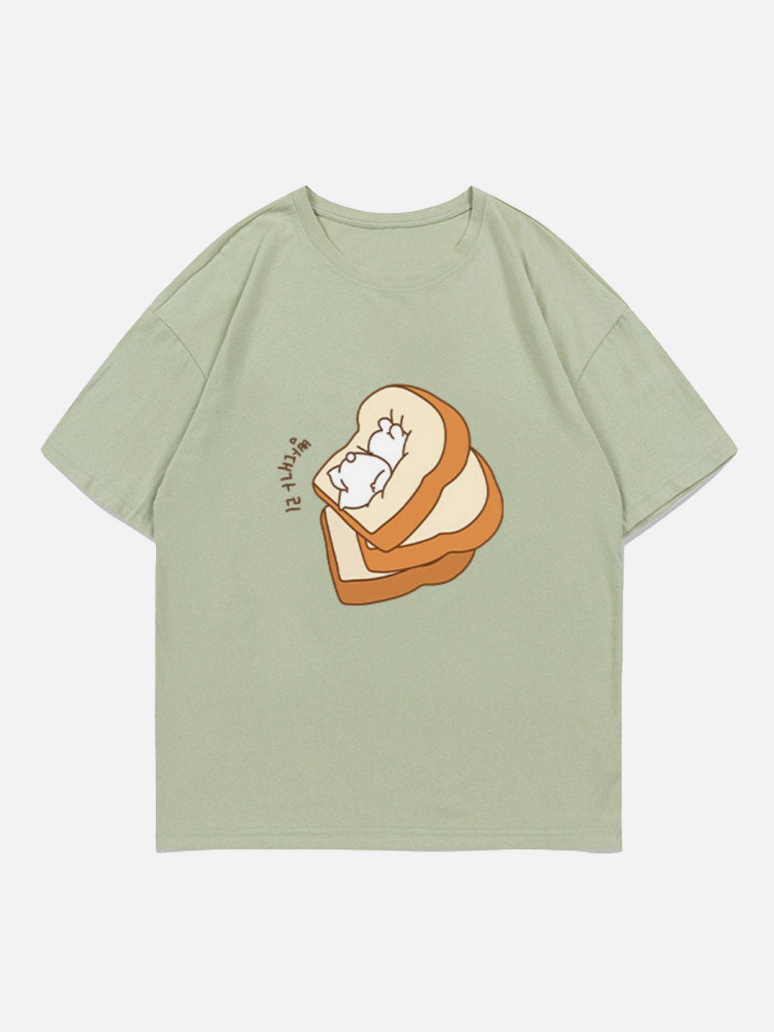 Lacezy - Toast Rabbit Print Tee- Streetwear Fashion - lacezy.com