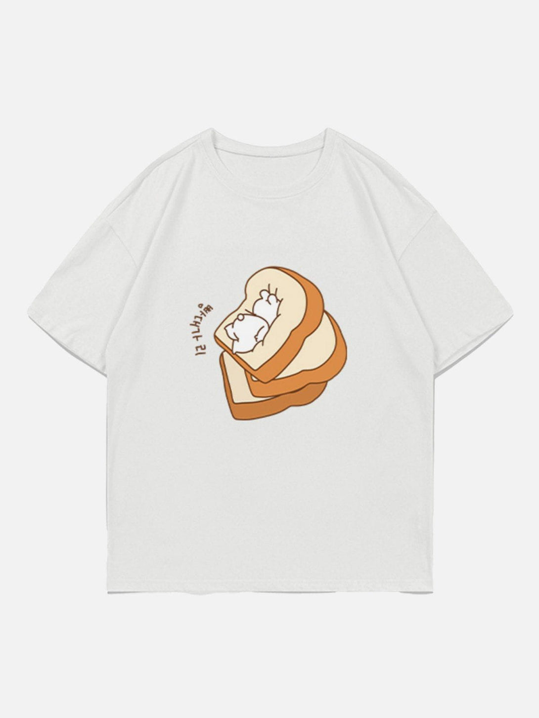 Lacezy - Toast Rabbit Print Tee- Streetwear Fashion - lacezy.com