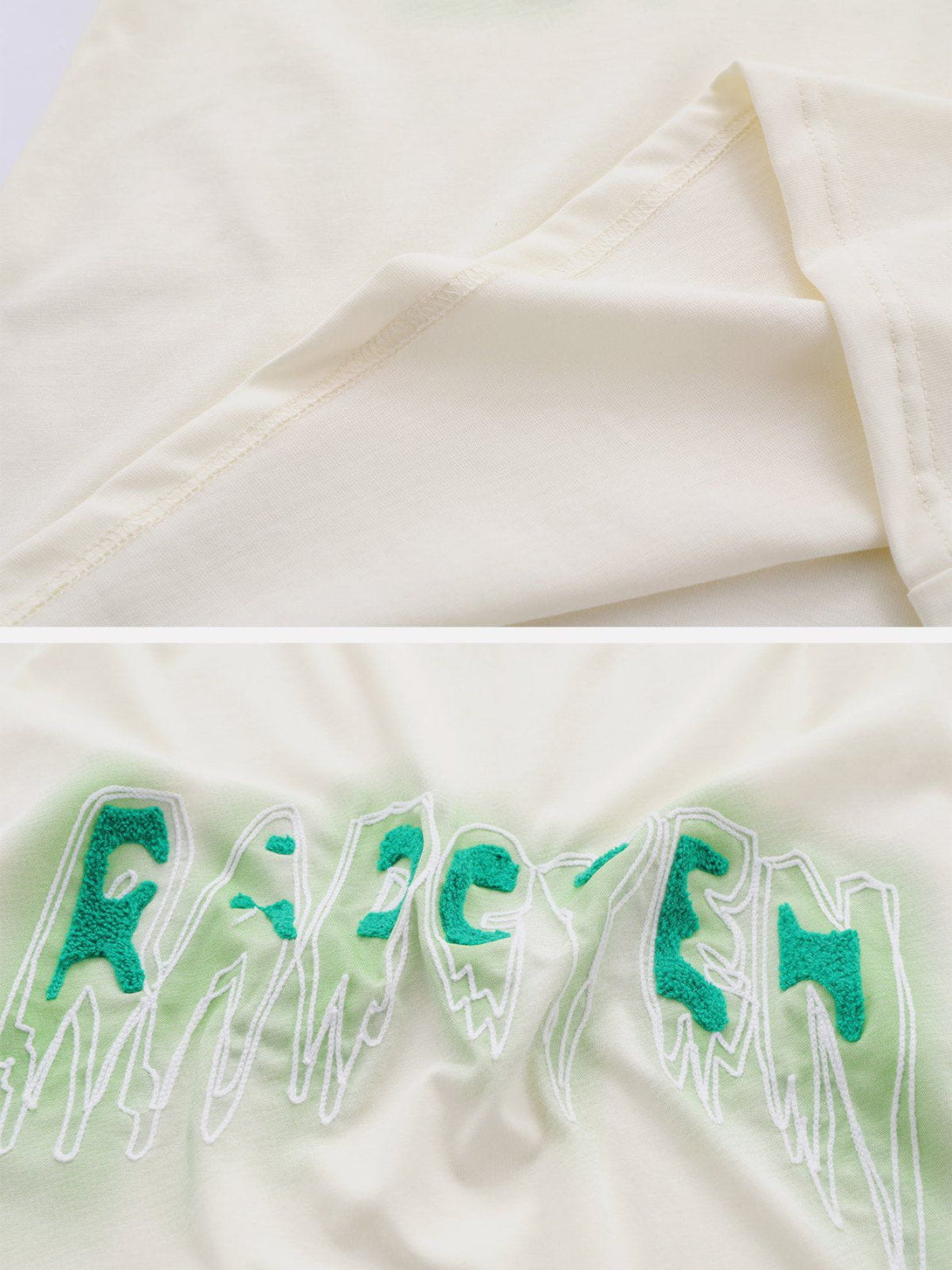 Lacezy - Towel embroidery Letter Tee- Streetwear Fashion - lacezy.com