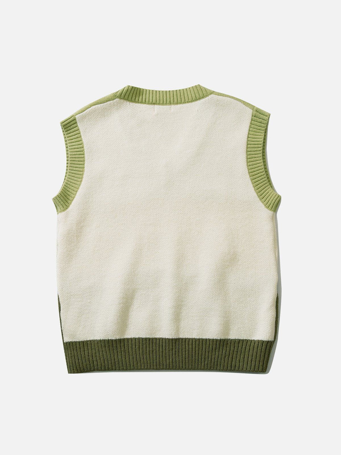 Lacezy - Tricolor Stitching Stripes Sweater Vest- Streetwear Fashion - lacezy.com