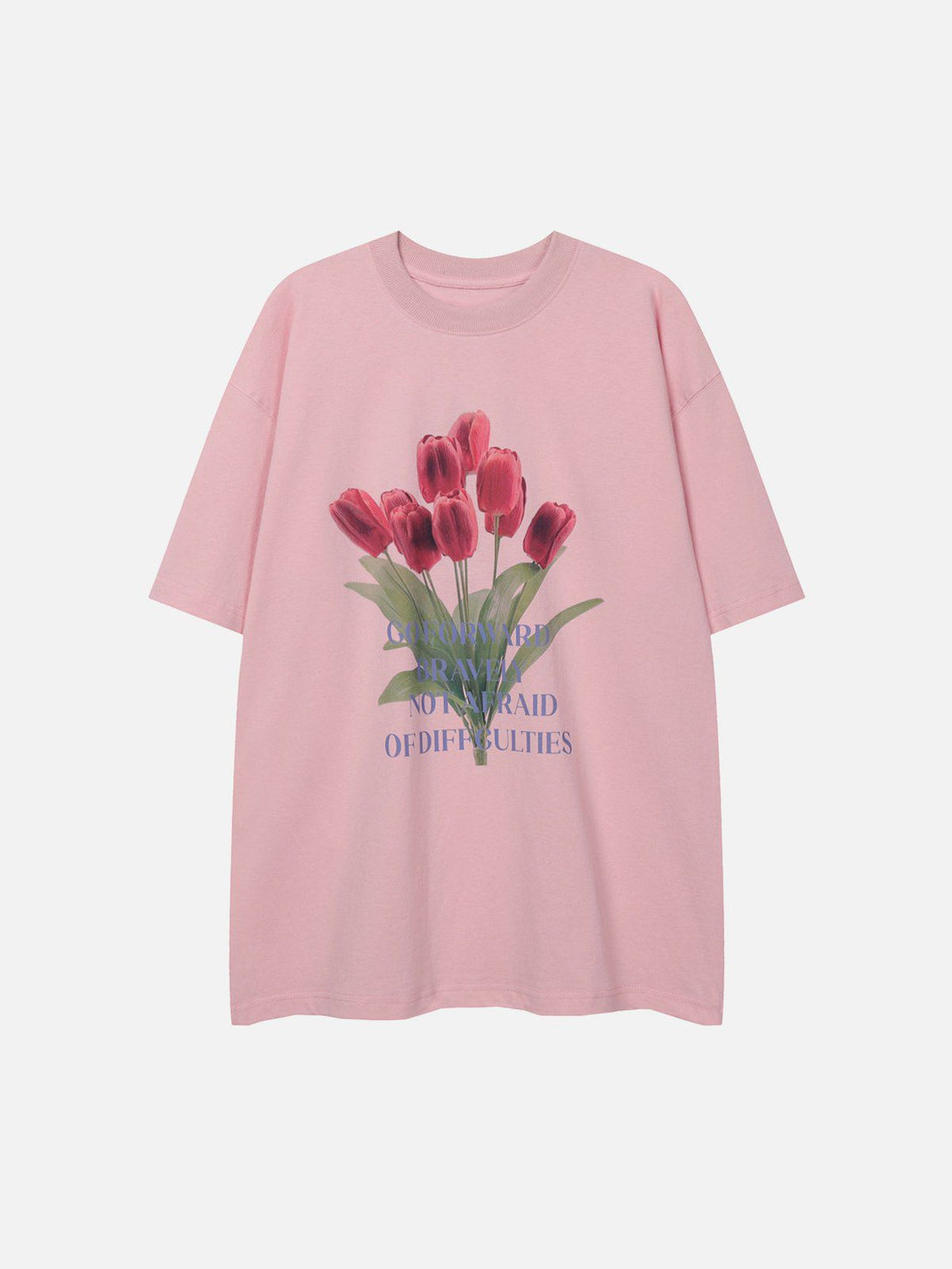 Lacezy - Tulip Print Tee- Streetwear Fashion - lacezy.com