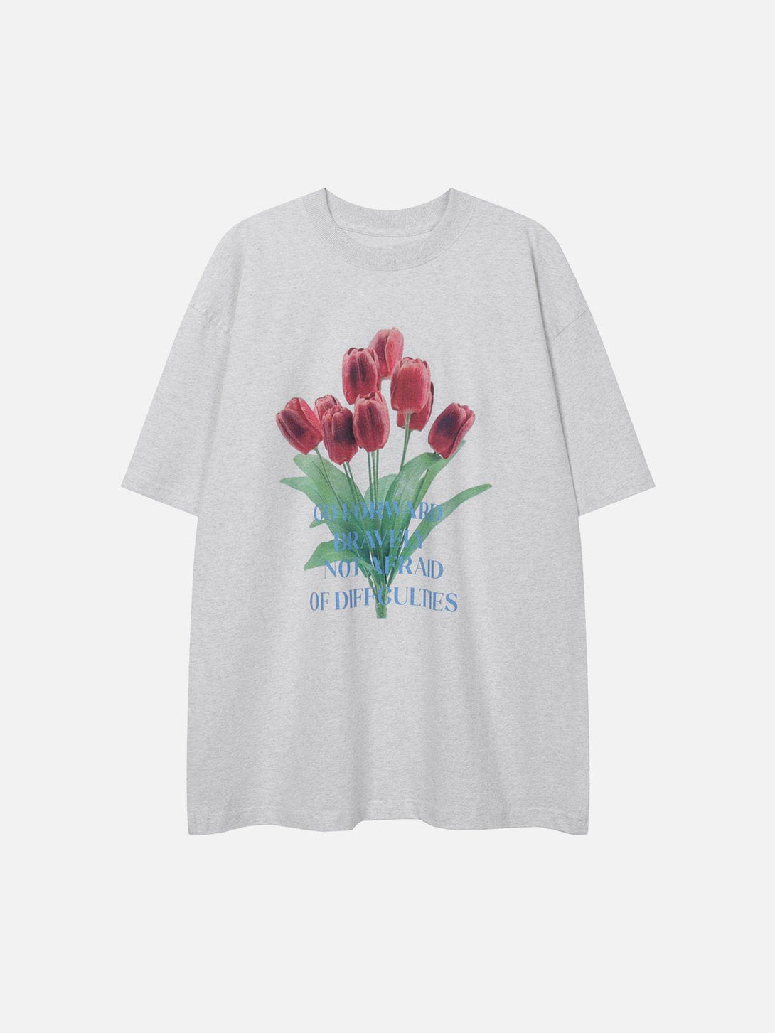 Lacezy - Tulip Print Tee- Streetwear Fashion - lacezy.com