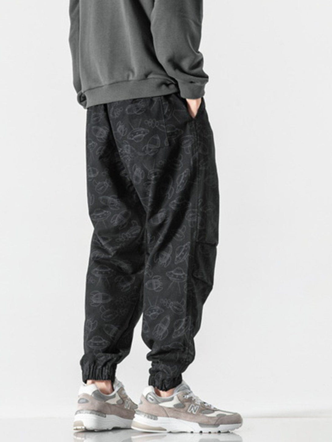 Lacezy - UFO Pattern Pants- Streetwear Fashion - lacezy.com