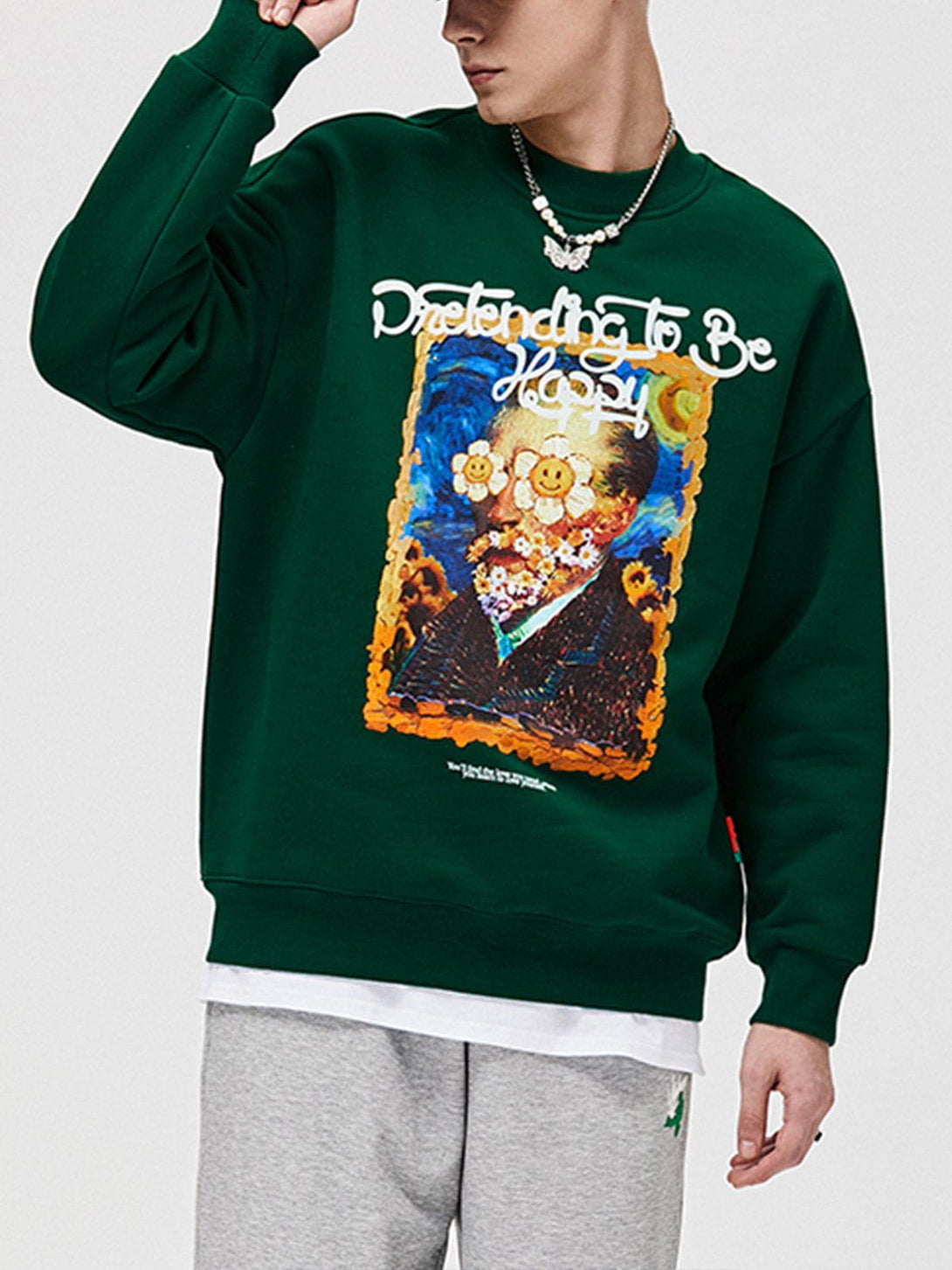 Lacezy - Van Gogh Portrait Sweatshirt- Streetwear Fashion - lacezy.com