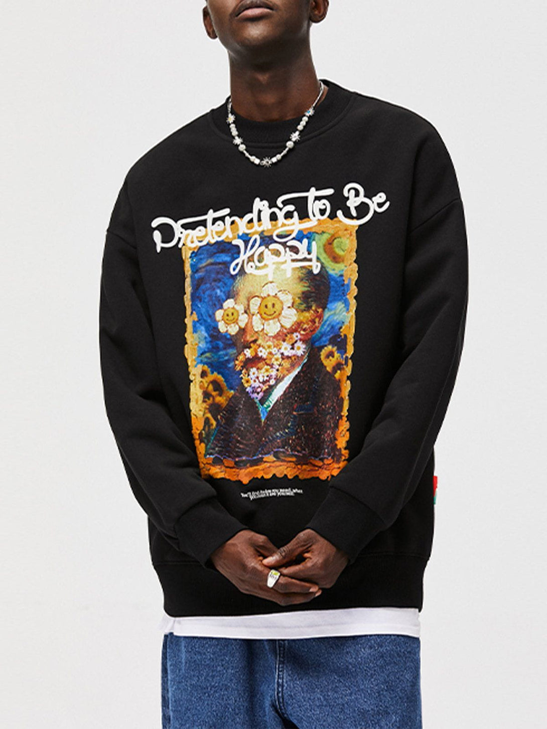 Lacezy - Van Gogh Portrait Sweatshirt- Streetwear Fashion - lacezy.com