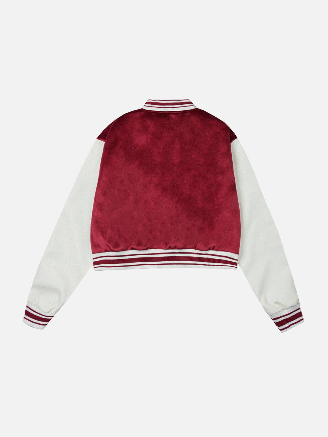 Lacezy - Velvet Short Varsity Jacket- Streetwear Fashion - lacezy.com