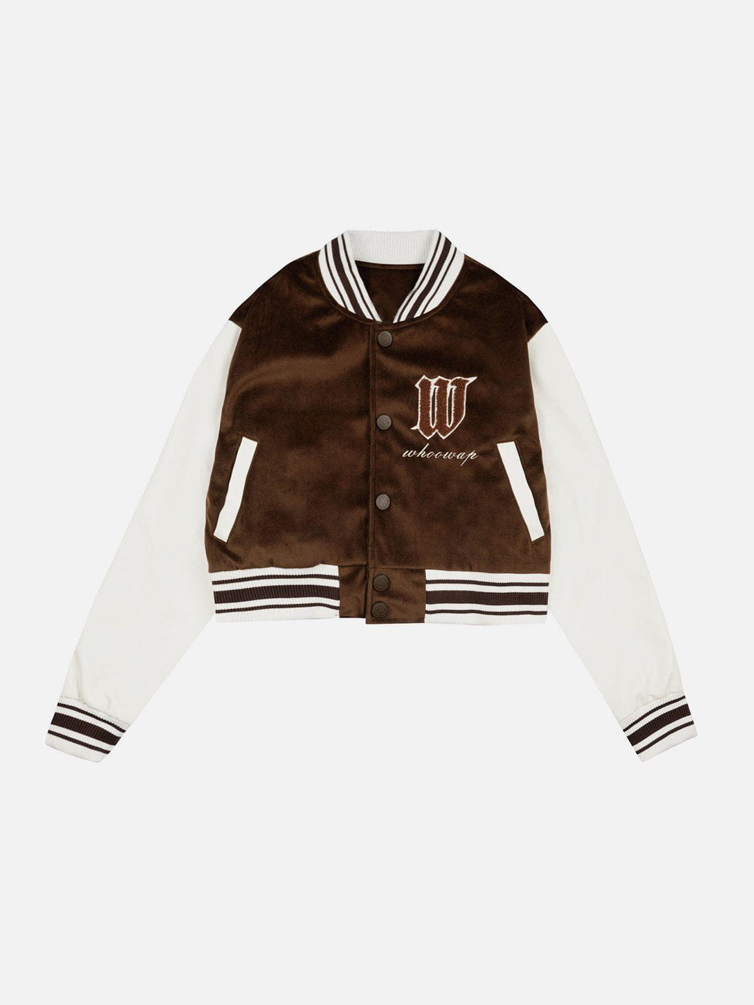 Lacezy - Velvet Short Varsity Jacket- Streetwear Fashion - lacezy.com