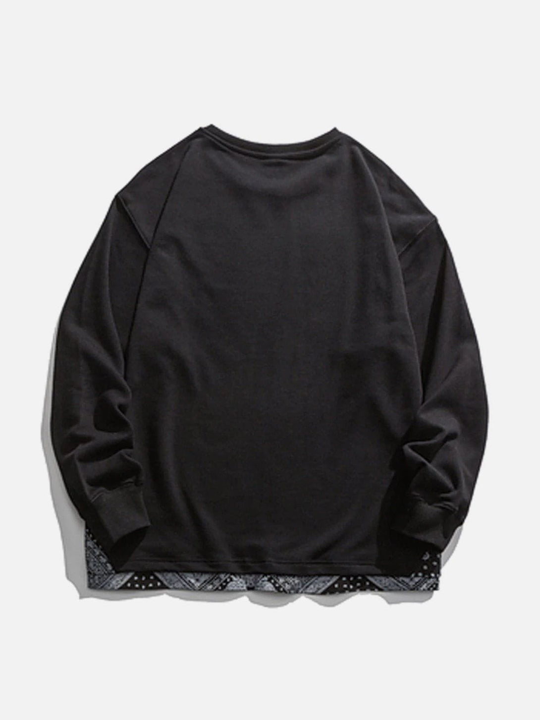 Lacezy - Vintage Bandana Panel Sweatshirt- Streetwear Fashion - lacezy.com