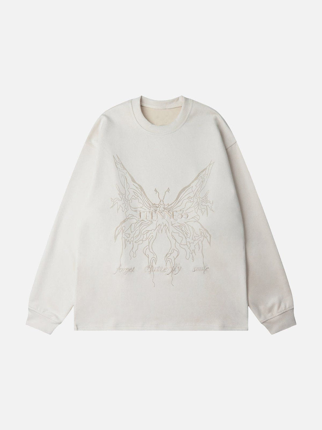 Lacezy - Vintage Butterfly Print Sweatshirt- Streetwear Fashion - lacezy.com