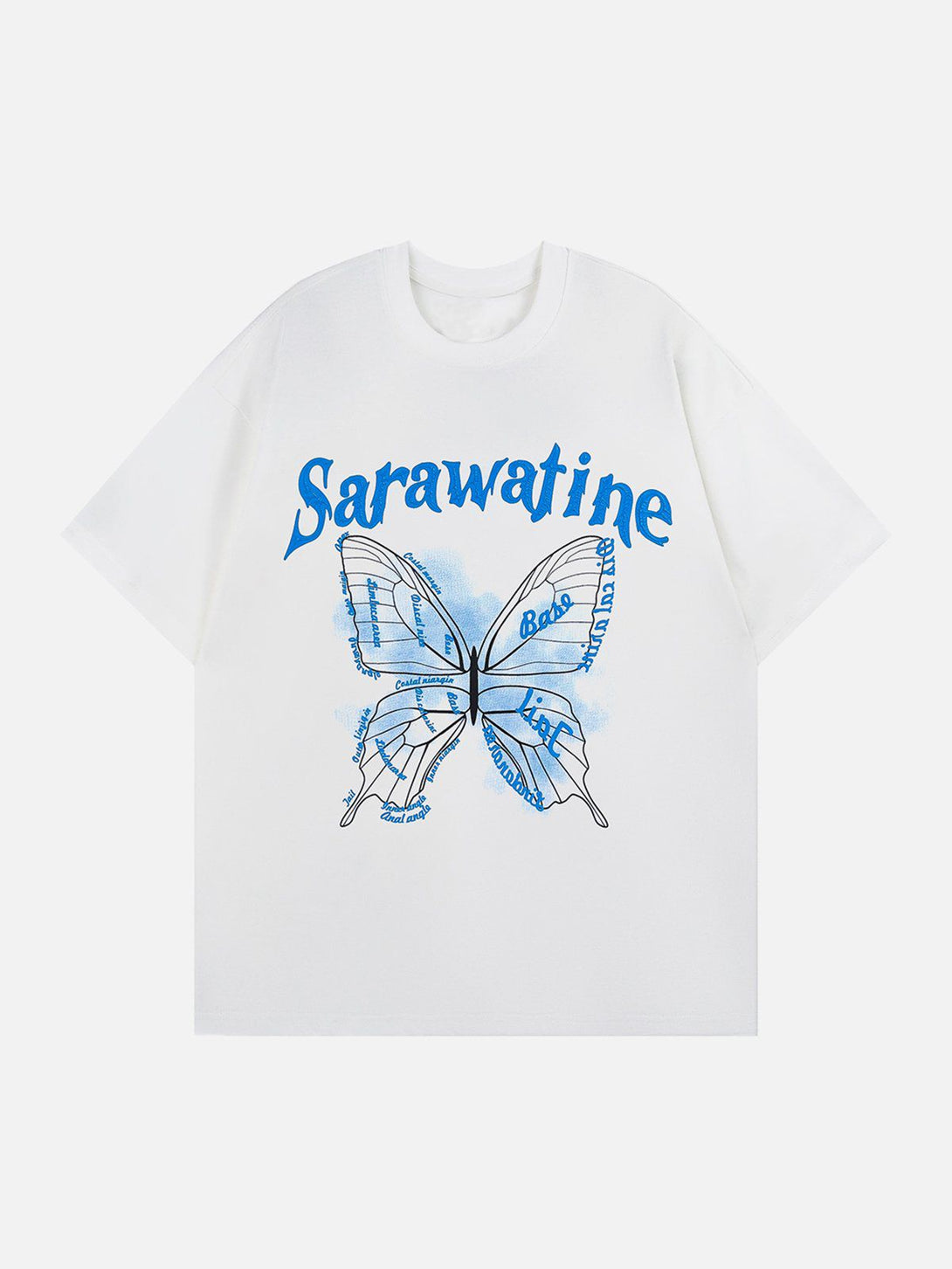 Lacezy - Vintage Butterfly Print Tee- Streetwear Fashion - lacezy.com