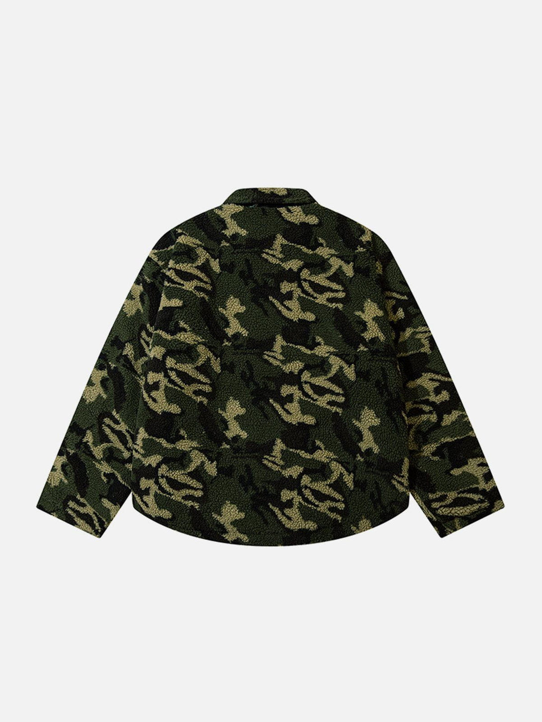 Lacezy - Vintage Camo Sherpa Coat- Streetwear Fashion - lacezy.com