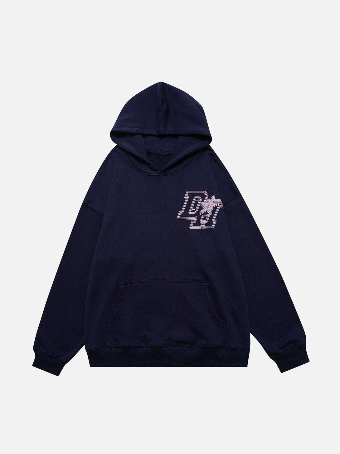 Lacezy - Vintage "DH" Print Hoodie- Streetwear Fashion - lacezy.com