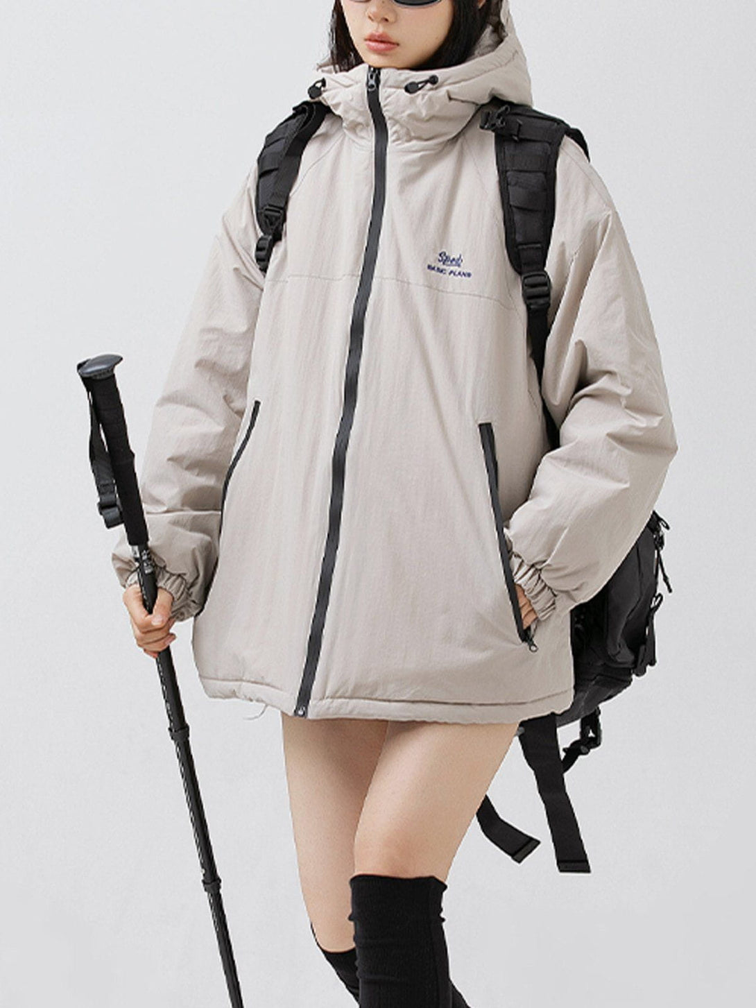 Lacezy - Vintage Drawstring Anorak- Streetwear Fashion - lacezy.com