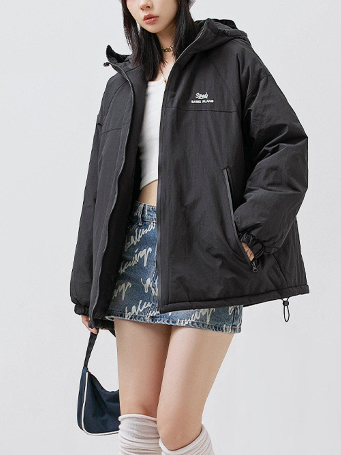 Lacezy - Vintage Drawstring Anorak- Streetwear Fashion - lacezy.com