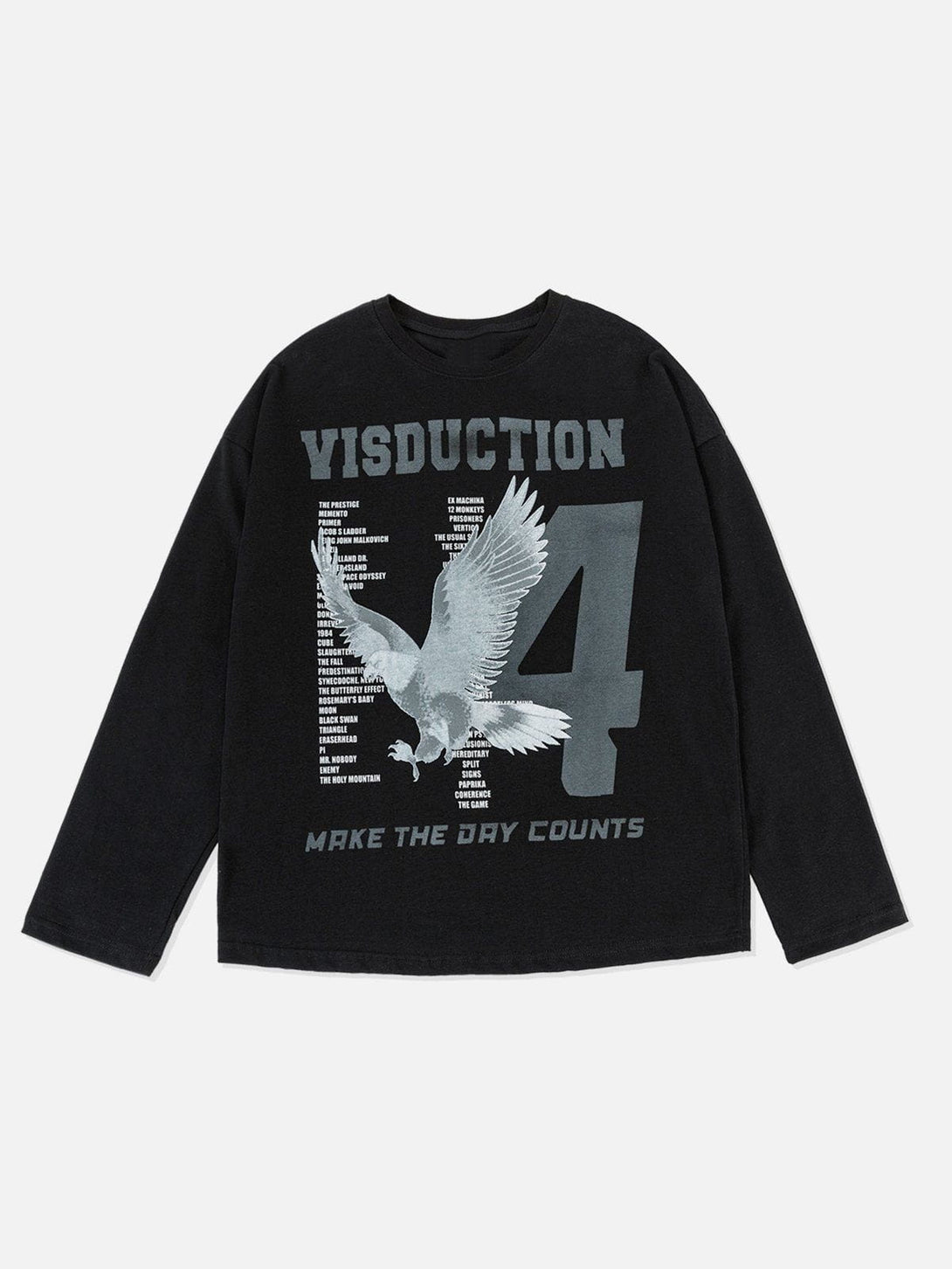 Lacezy - Vintage Eagle Print Sweatshirt- Streetwear Fashion - lacezy.com