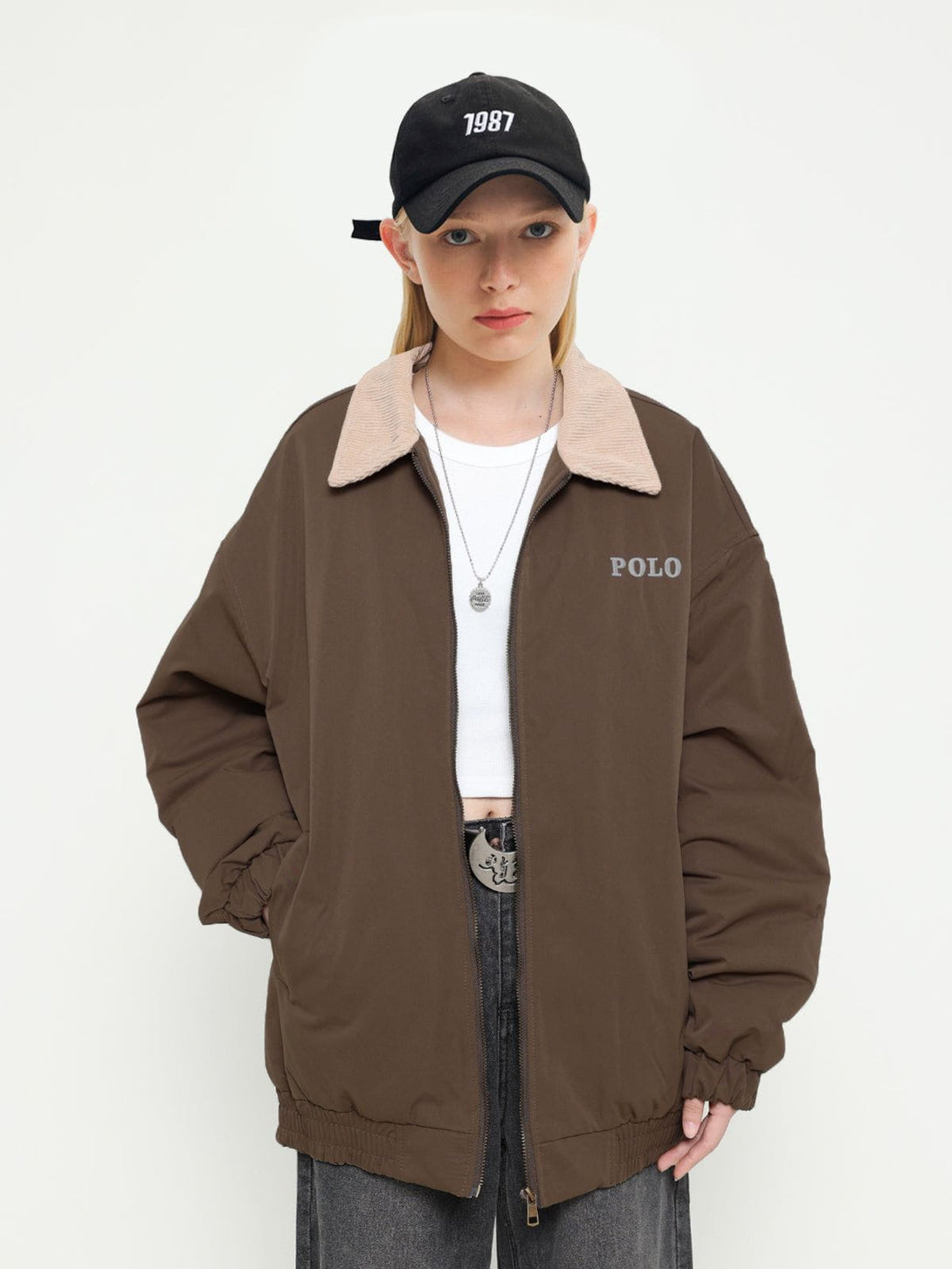 Lacezy - Vintage Embroidered Polo Coat- Streetwear Fashion - lacezy.com