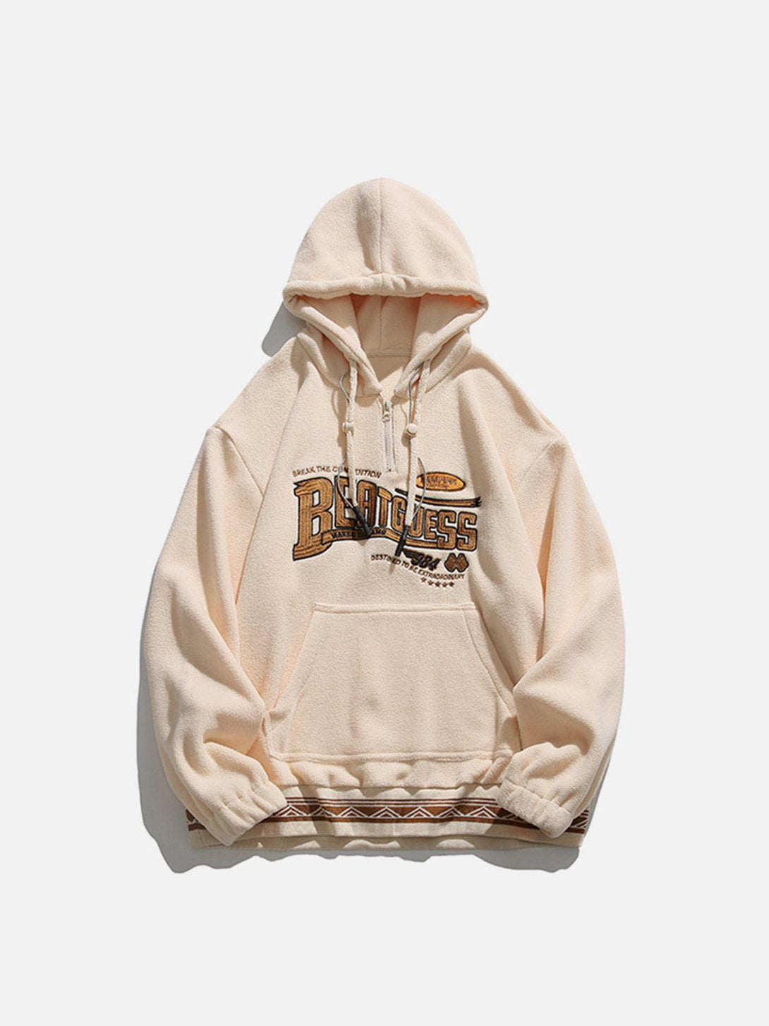 Lacezy - Vintage Embroidery Fake Two Hoodie- Streetwear Fashion - lacezy.com