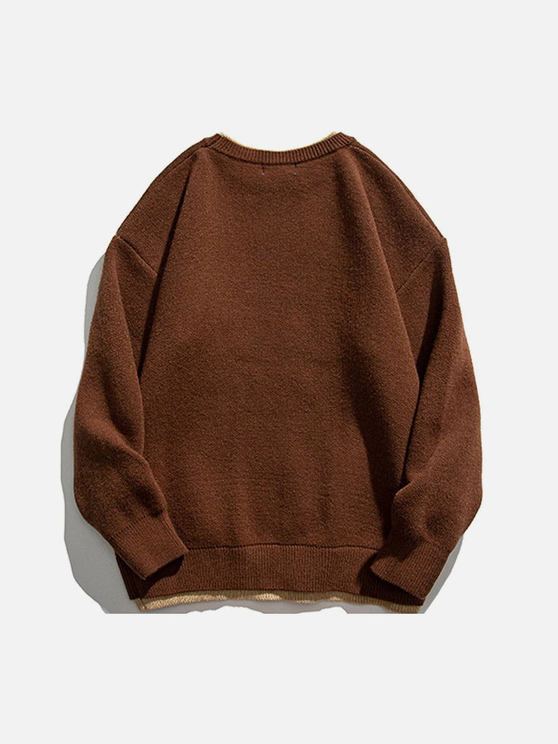 Lacezy - Vintage Fake Two Mountains Knit Sweater- Streetwear Fashion - lacezy.com