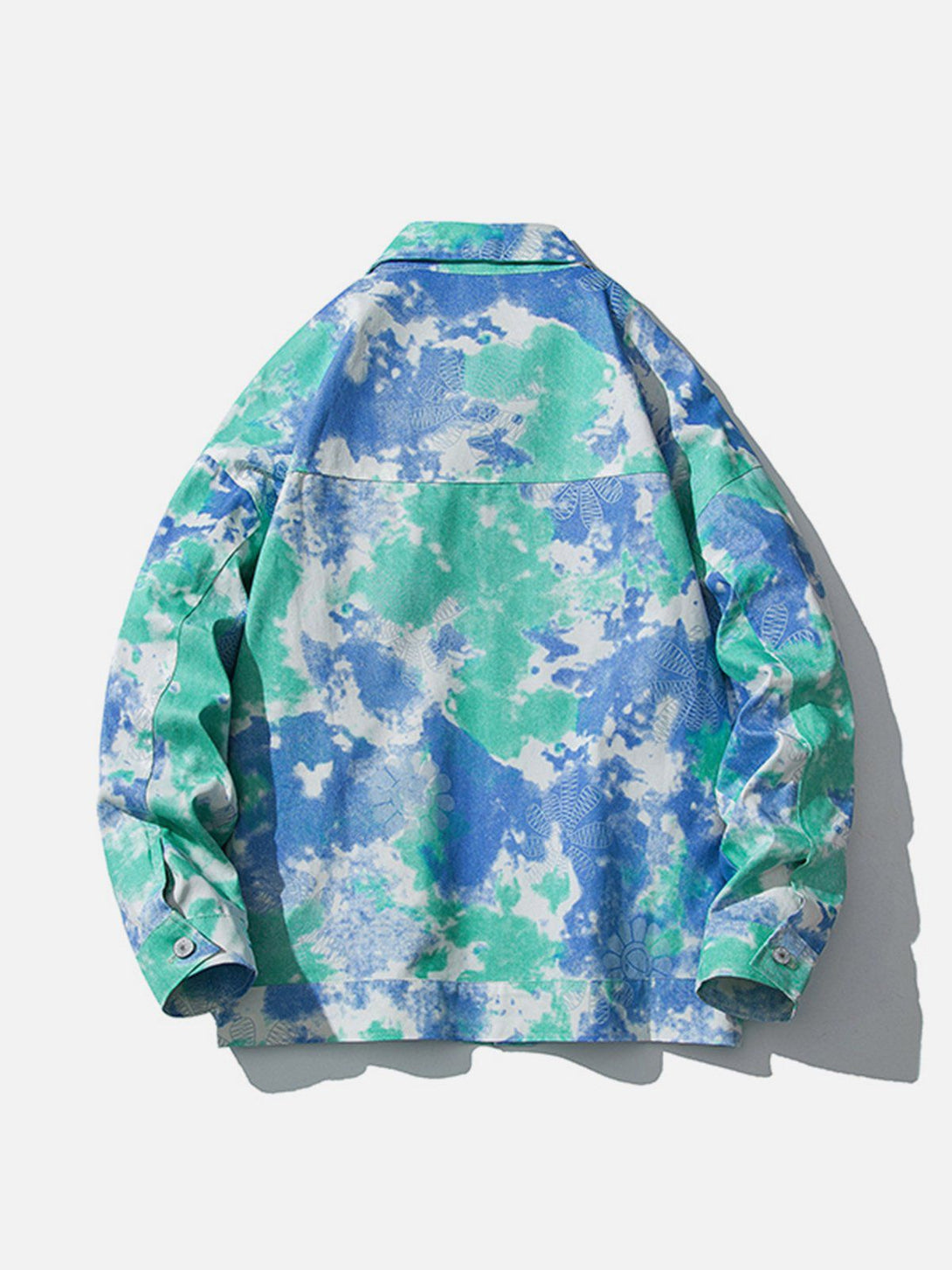 Lacezy - Vintage Floral Tie Dye Jacket- Streetwear Fashion - lacezy.com