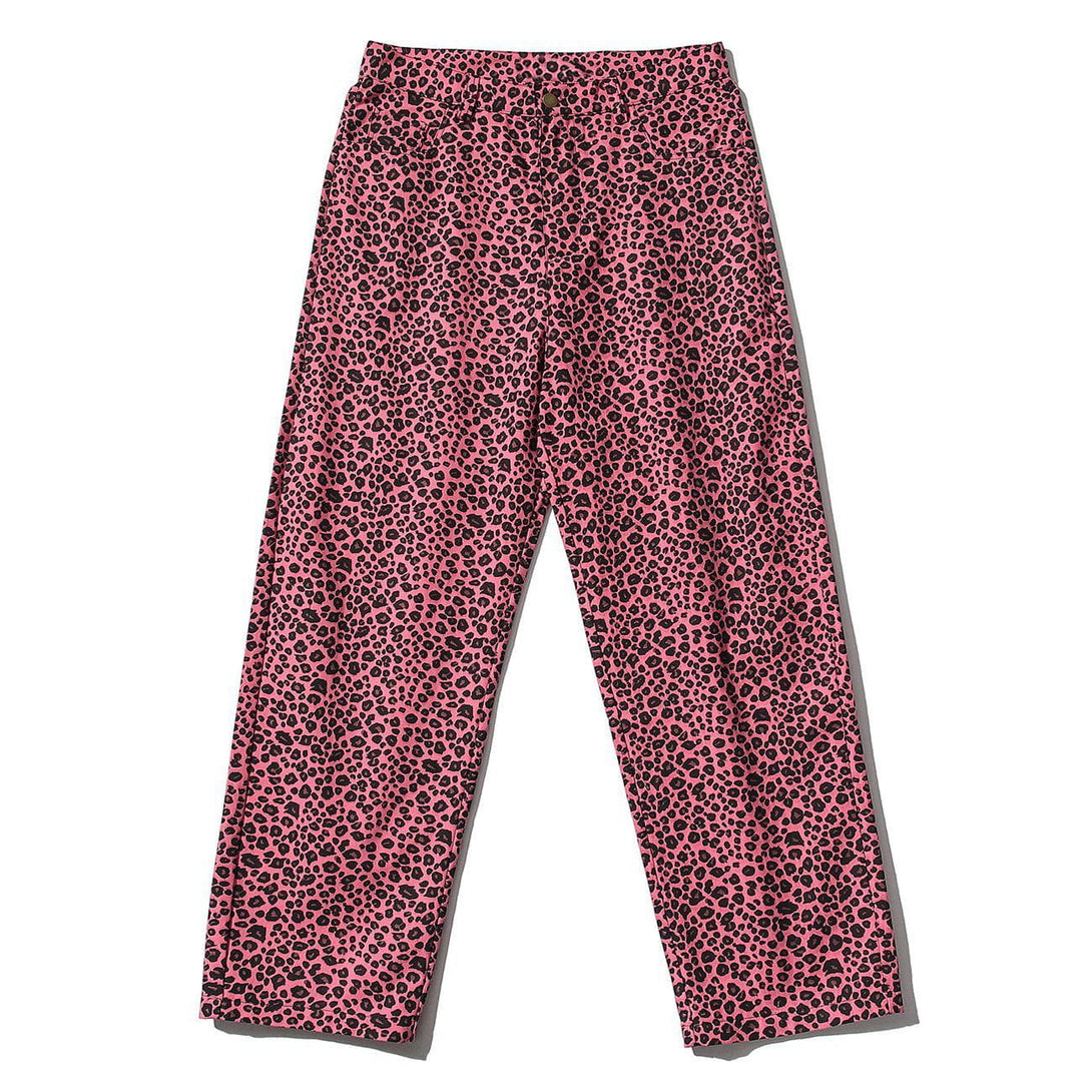 Lacezy - Vintage Full Print Leopard Print Long Pants- Streetwear Fashion - lacezy.com