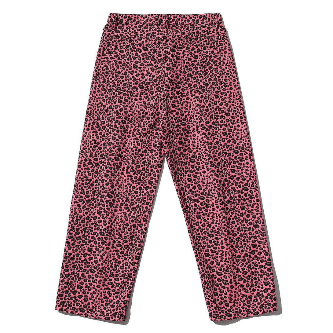 Lacezy - Vintage Full Print Leopard Print Long Pants- Streetwear Fashion - lacezy.com