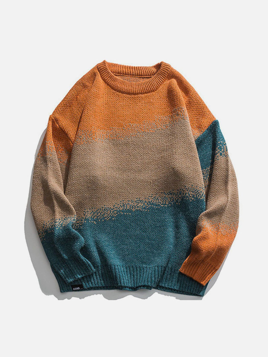 Lacezy - Vintage Gradient Knit Sweater- Streetwear Fashion - lacezy.com