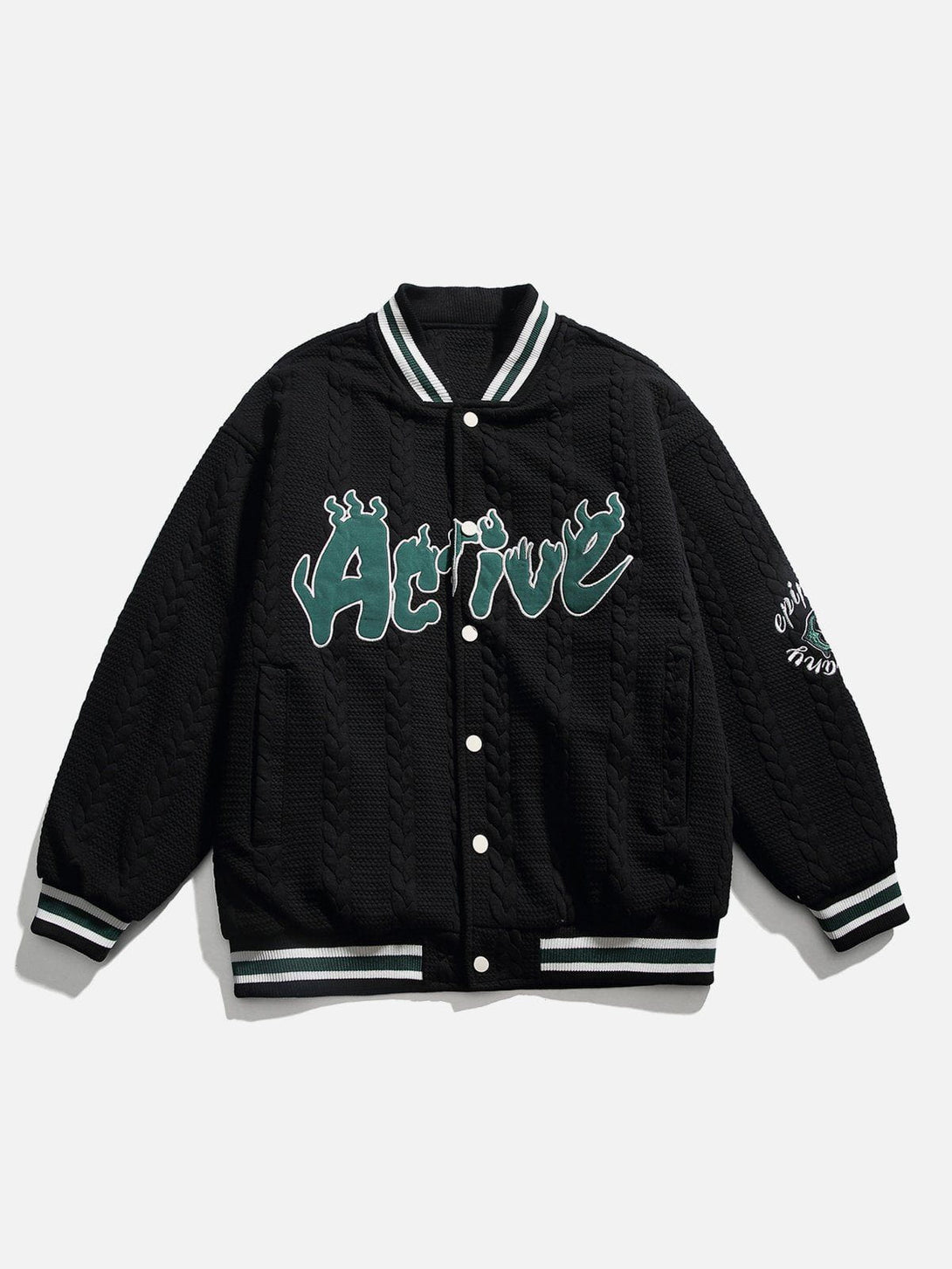 Lacezy - Vintage Letter Varsity Jacket- Streetwear Fashion - lacezy.com