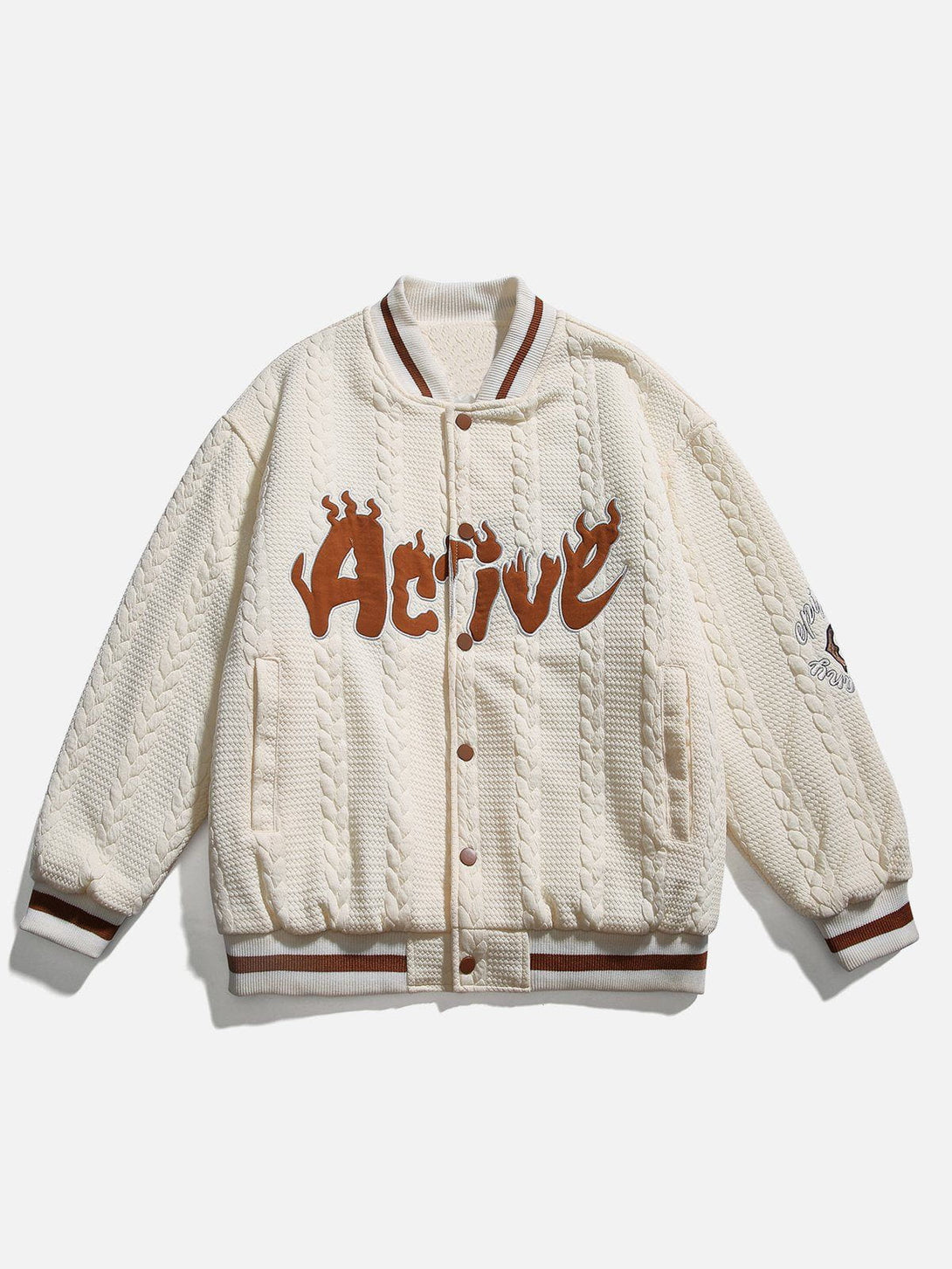 Lacezy - Vintage Letter Varsity Jacket- Streetwear Fashion - lacezy.com